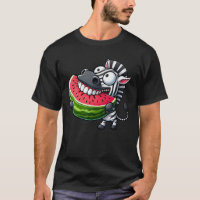 Quirky zebra watermelon smile teeth show cute