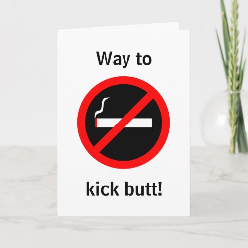 Quit Smoking Congratulations Card