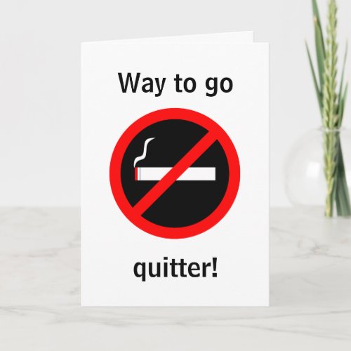 Quit Smoking Congratulations Card