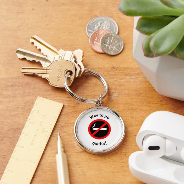 Quit Smoking Congratulations Keychain (Desk)
