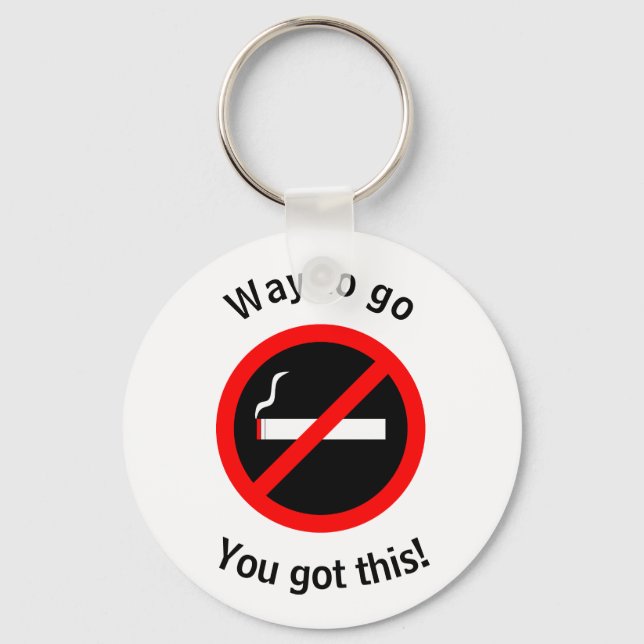 Quit Smoking Congratulations Keychain (Front)