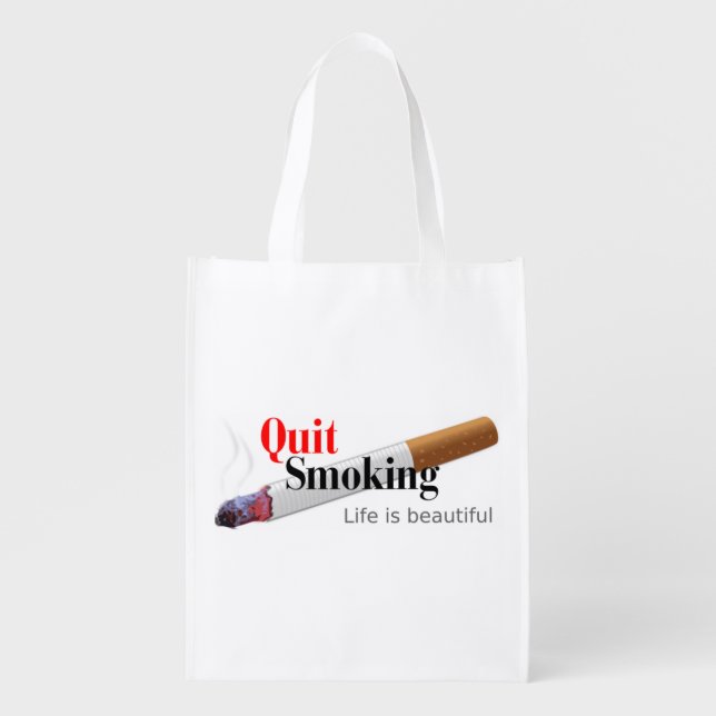 Quit Smoking Grocery Bag (Front)