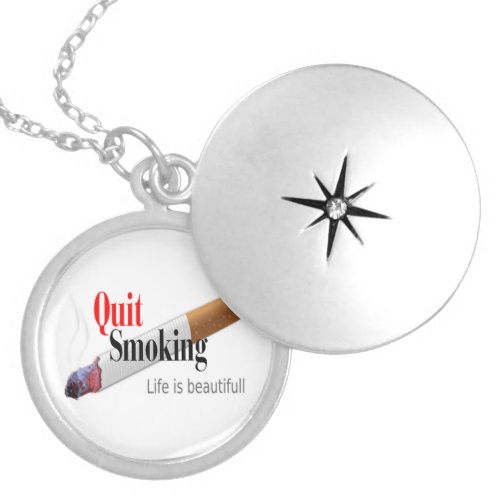 QUIT SMOKING LOCKET NECKLACE