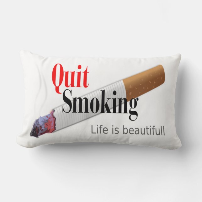 QUIT SMOKING LUMBAR PILLOW (Front)