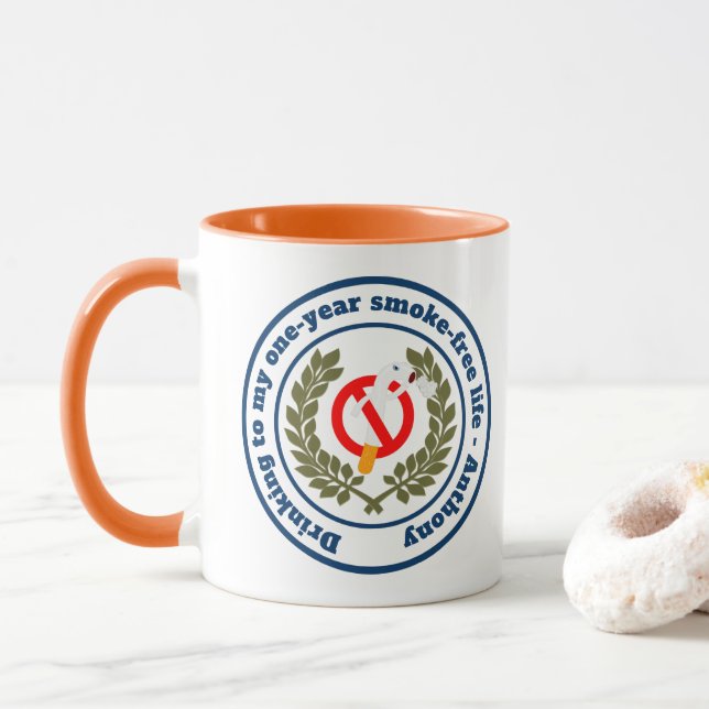 Quit smoking milestone reward mug (With Donut)