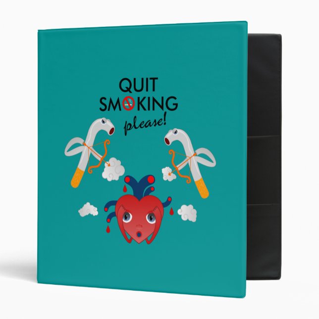 Quit smoking please 3 ring binder (Front/Inside)