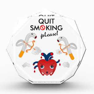 Quit smoking please acrylic award