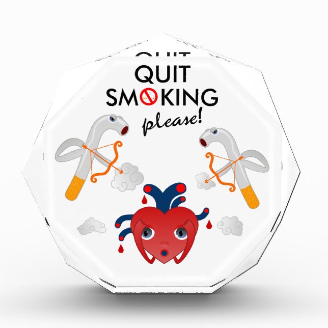 Quit smoking please acrylic award (Front)