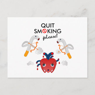 Quit smoking please campaign postcard