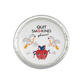 Quit smoking please campaign ring (Front)