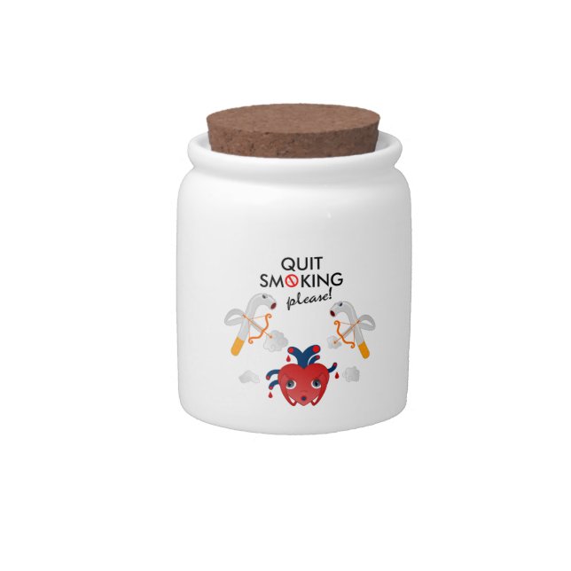 Quit smoking please candy jar (Front)