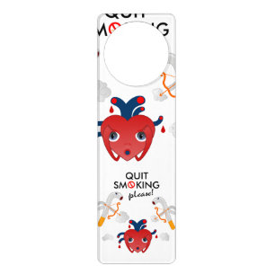 Quit smoking please door hanger