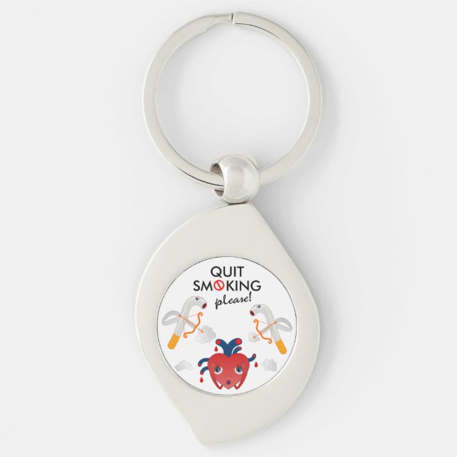 Quit smoking please keychain (Front)
