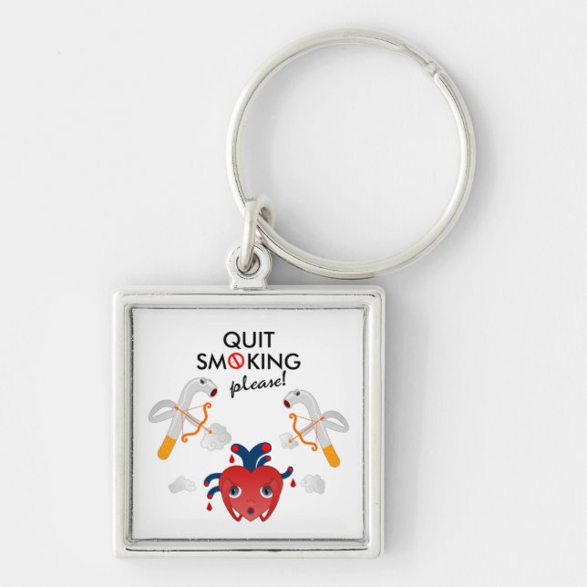 Quit smoking please keychain (Front)