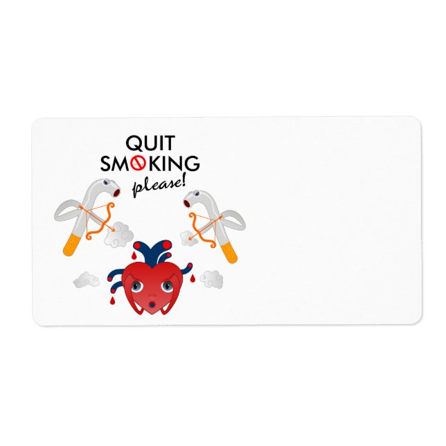 Quit smoking please label (Front)