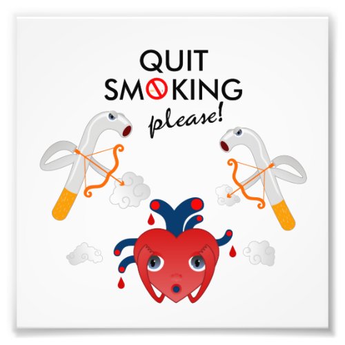 Quit smoking please photo print