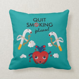 Quit smoking please throw pillows