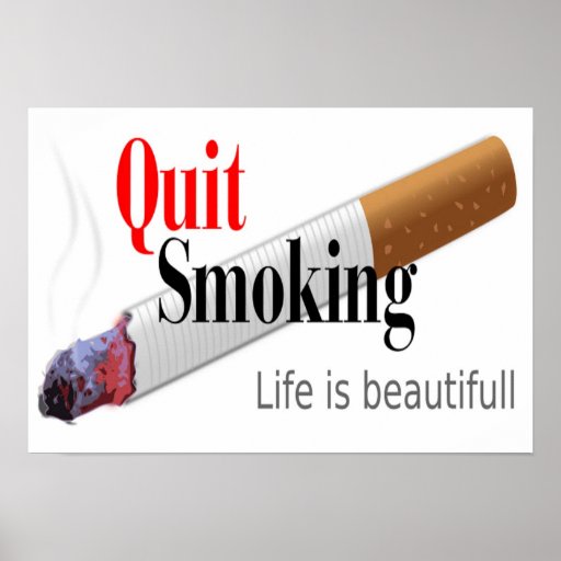 QUIT SMOKING POSTER | Zazzle