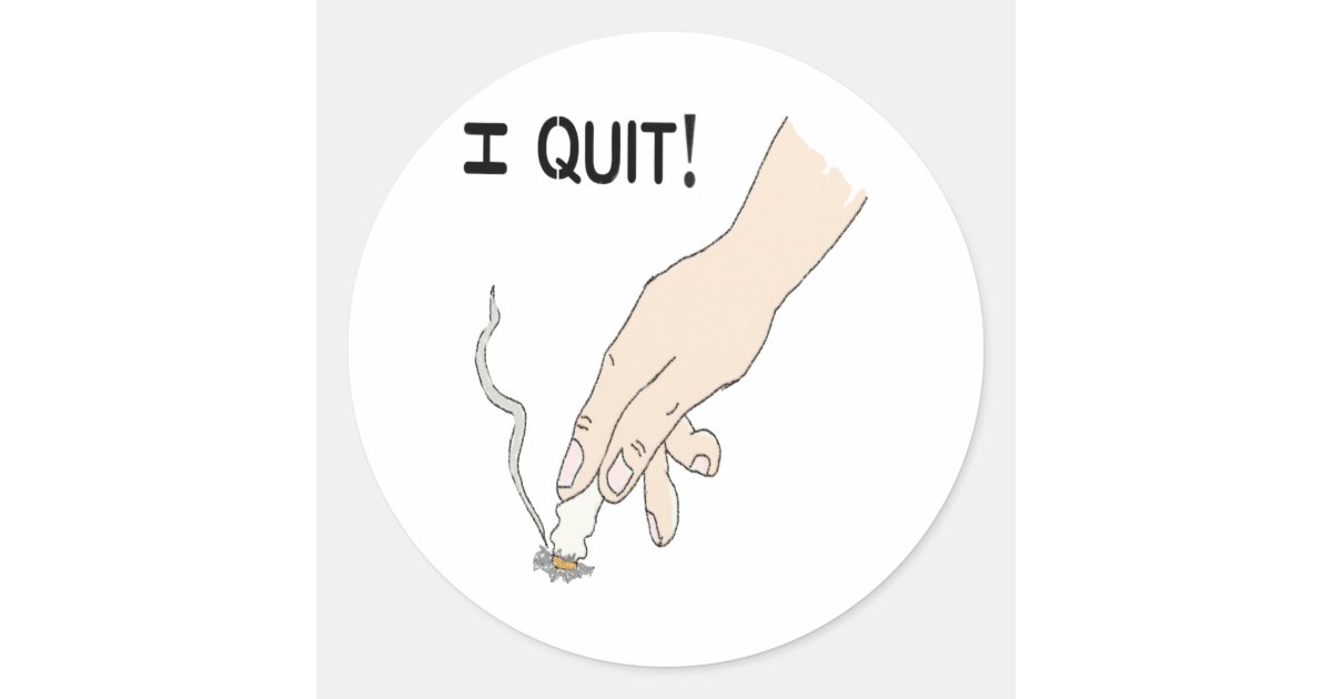 Quit Sticker Quit smoking Sticker | Zazzle