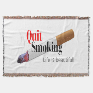 QUIT SMOKING THROW BLANKET