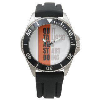 "Quit Talking And Start Doing" Motivational Quote Watch