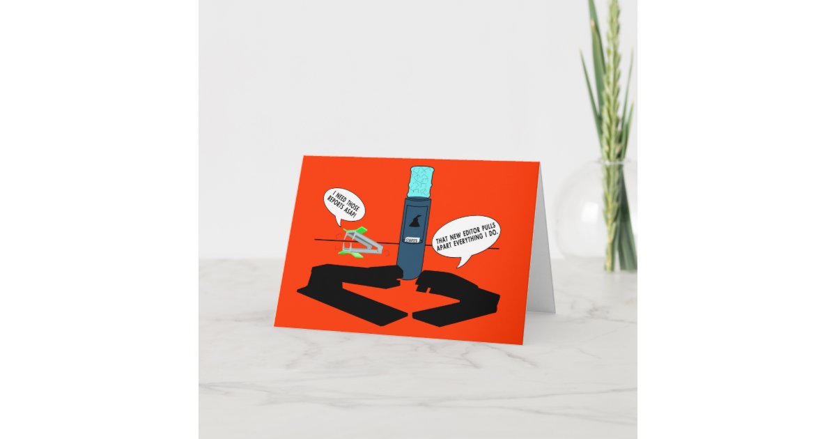 QUIT WORK GREETING CARD Zazzle