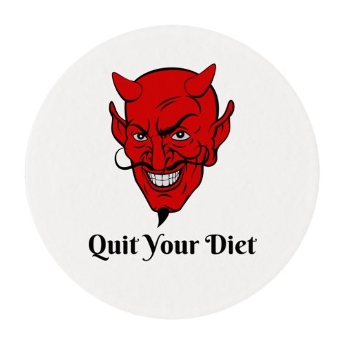 Quit Your Diet Devil Satan Edible Frosting Rounds