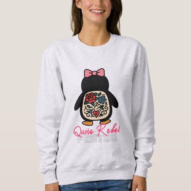 Quite Rebel Pentoo  -  Nihilist Penguin Trend Sweatshirt (Front)