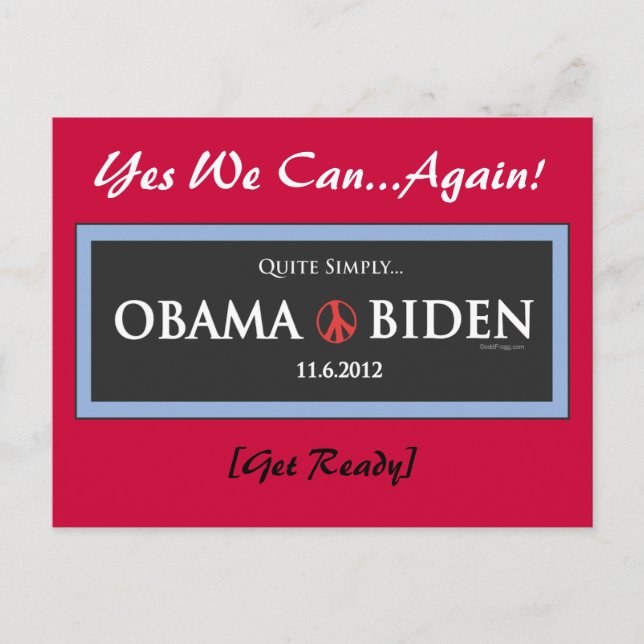Quite Simply OBAMA BIDEN 2012 Postcard (Front)