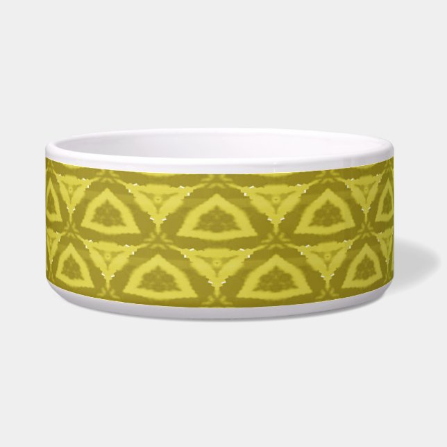 Quited Style Pet Bowl- Design Yellow Bowl (Right)