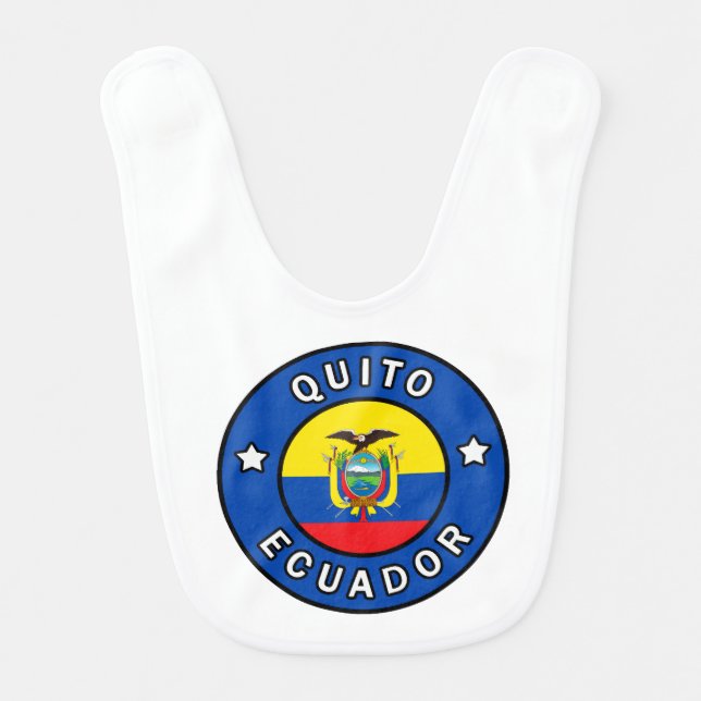 Quito Ecuador Baby Bib (Front)