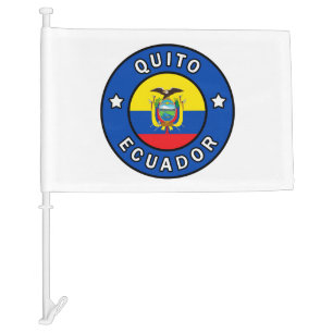 Quito Ecuador Car Flag