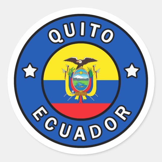Quito Ecuador Classic Round Sticker (Front)