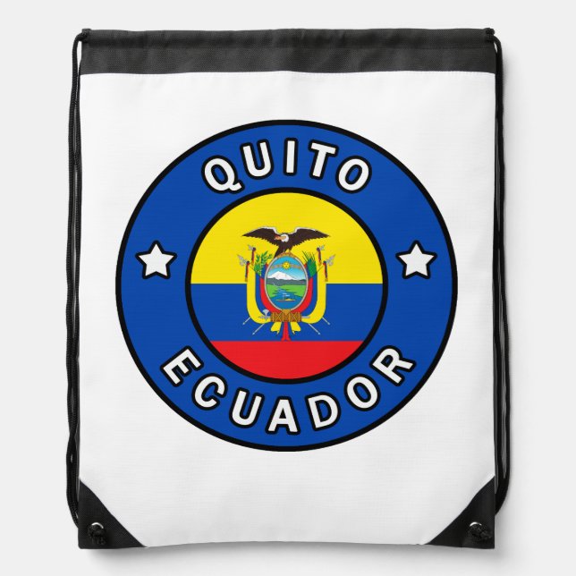 Quito Ecuador Drawstring Bag (Front)