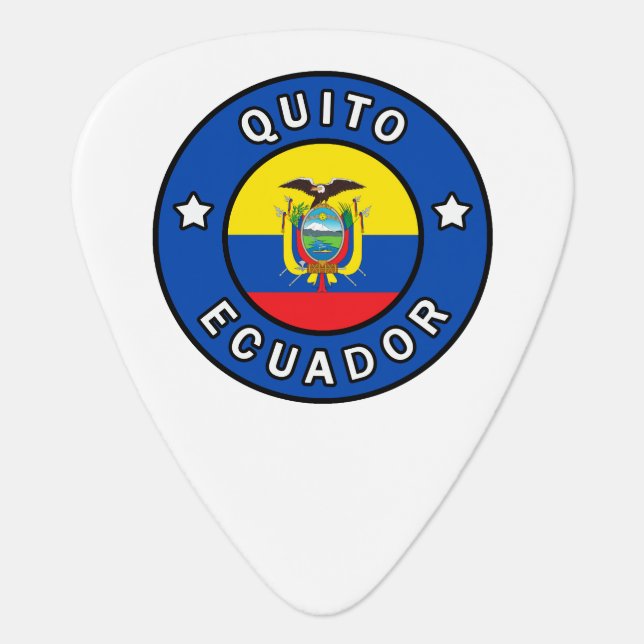 Quito Ecuador Guitar Pick (Front)