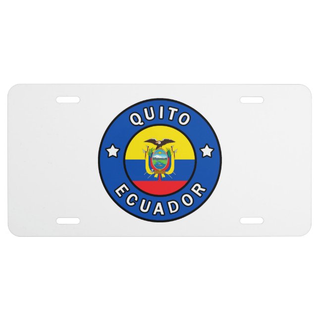Quito Ecuador License Plate (Front)