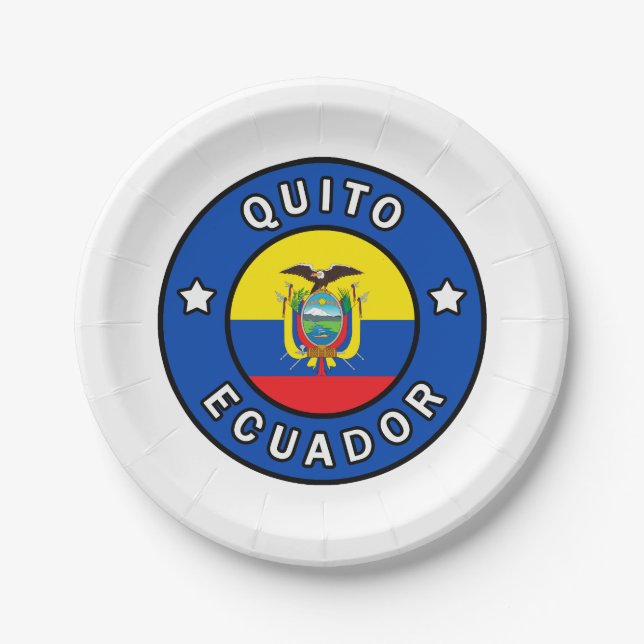 Quito Ecuador Paper Plates (Front)