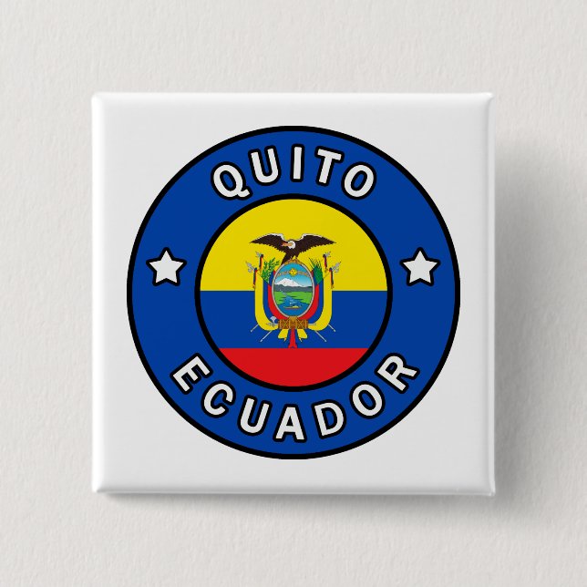 Quito Ecuador Pinback Button (Front)