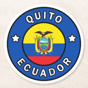 Quito Ecuador Round Paper Coaster