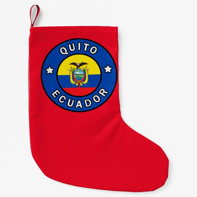 Quito Ecuador Small Christmas Stocking (Front)