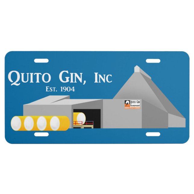 Quito Gin Baby Blue License Plate (Front)