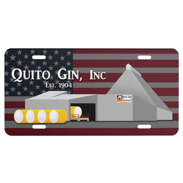 Quito Gin USA License Plate (Front)