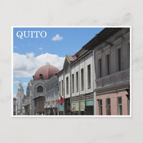 quito streets postcard
