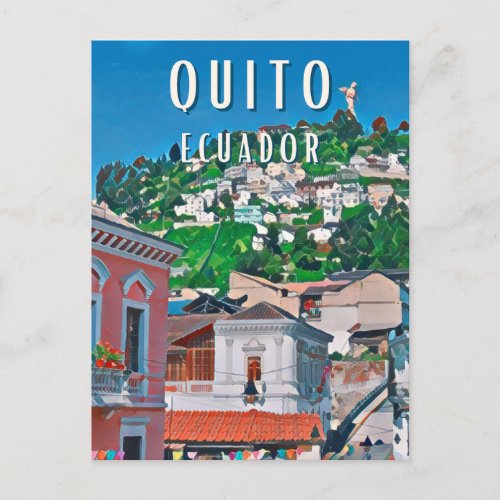 Quito the capital of Ecuador Postcard