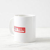Quitter Stamp Coffee Mug (Front Left)