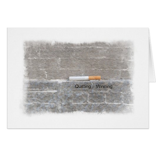 Quitting Equals Winning Stop Smoking Cards (Front Horizontal)