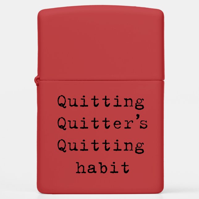 Quitting habit zippo lighter (Front)