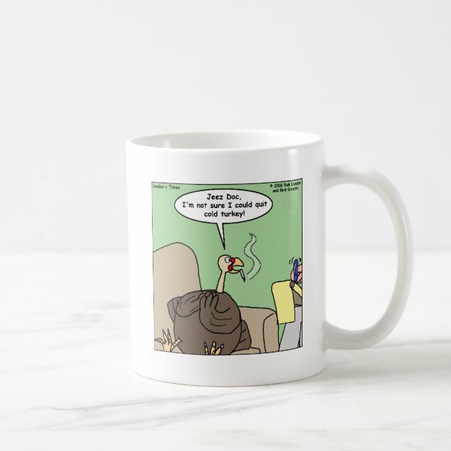 Quittng Smoking Cold Turkey Funny Gifts & Tees Coffee Mug (Right)