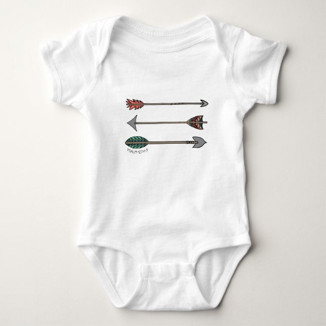 Quiver Full Arrow Psalm 127:4-5 for Baby Baby Bodysuit (Front)