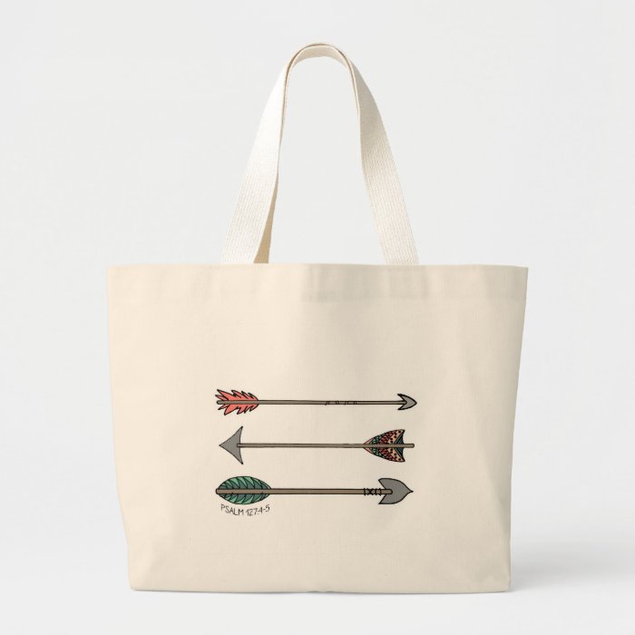 Quiver Full Arrow Tribal Psalm 1274 5 Tote Bags